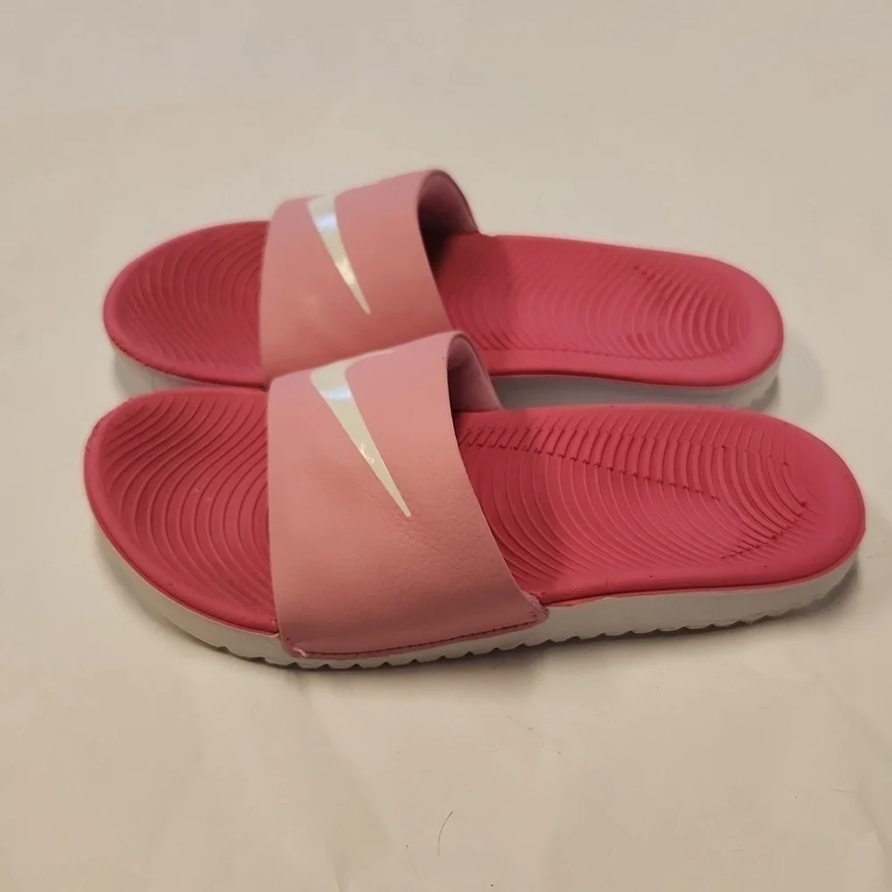 Nike Slides Size 13 c Pink White Sandals